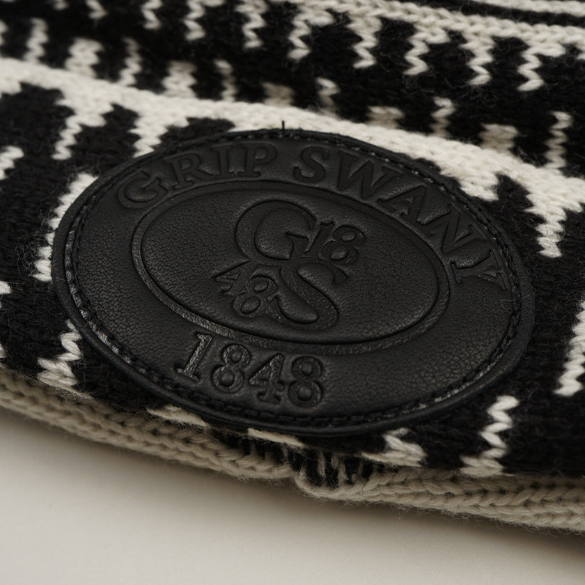 【18MA-266】 LEATHER PATCH BEANIE