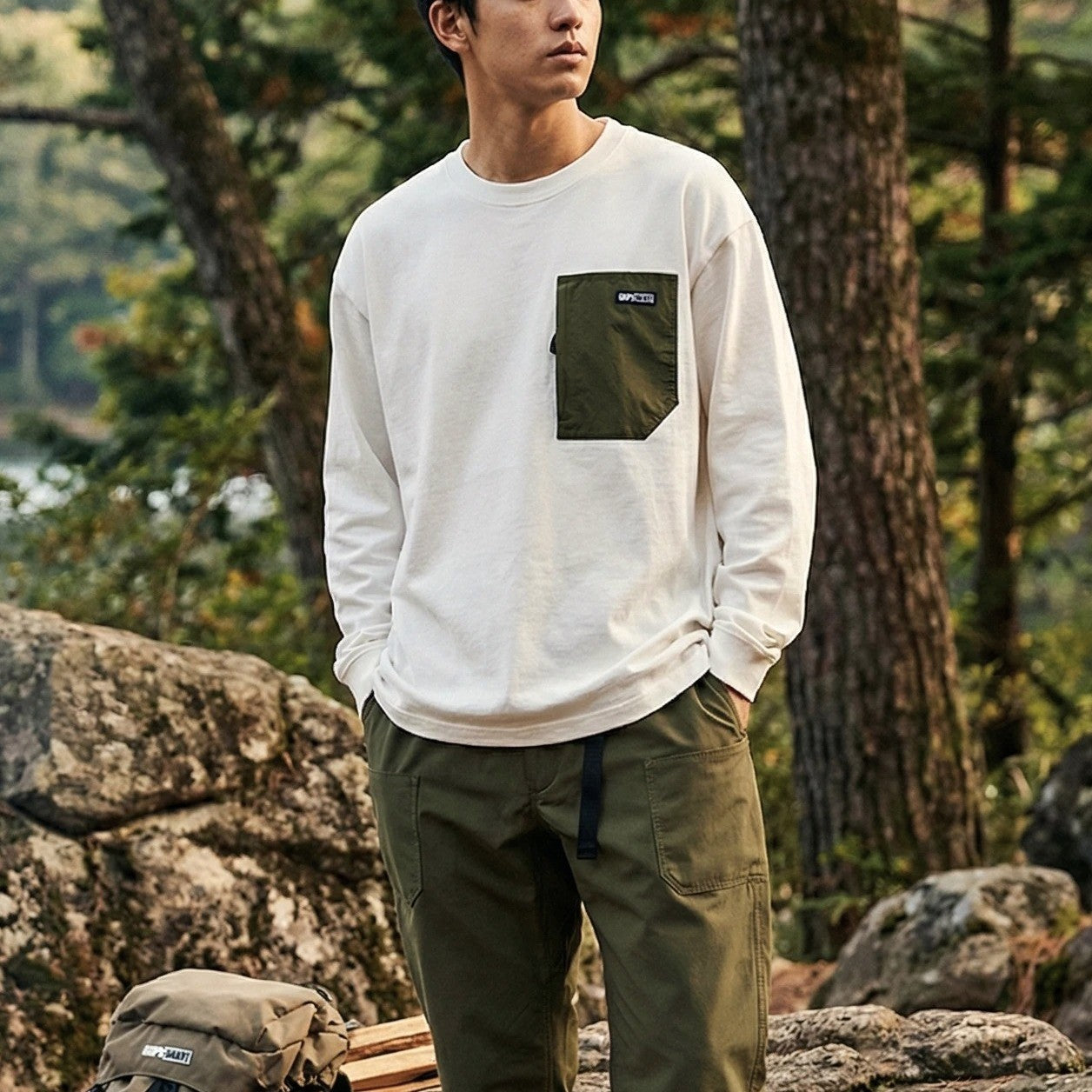 【GSMCT-122】 GEAR POCKET LS TEE