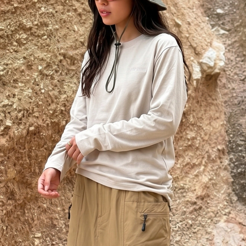【GSWCT0042】 W`S  EMBROIDERY L/S TEE