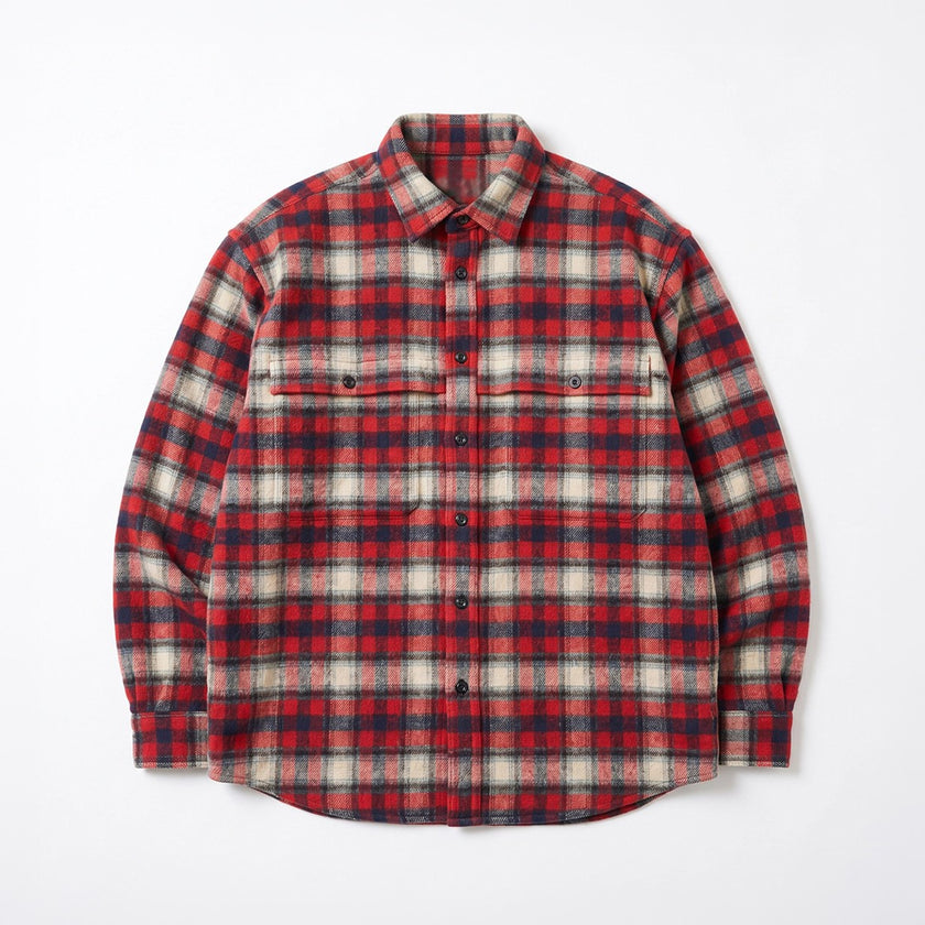 【18MSH-280】 WOOL FLANNEL WORK SHIRTS