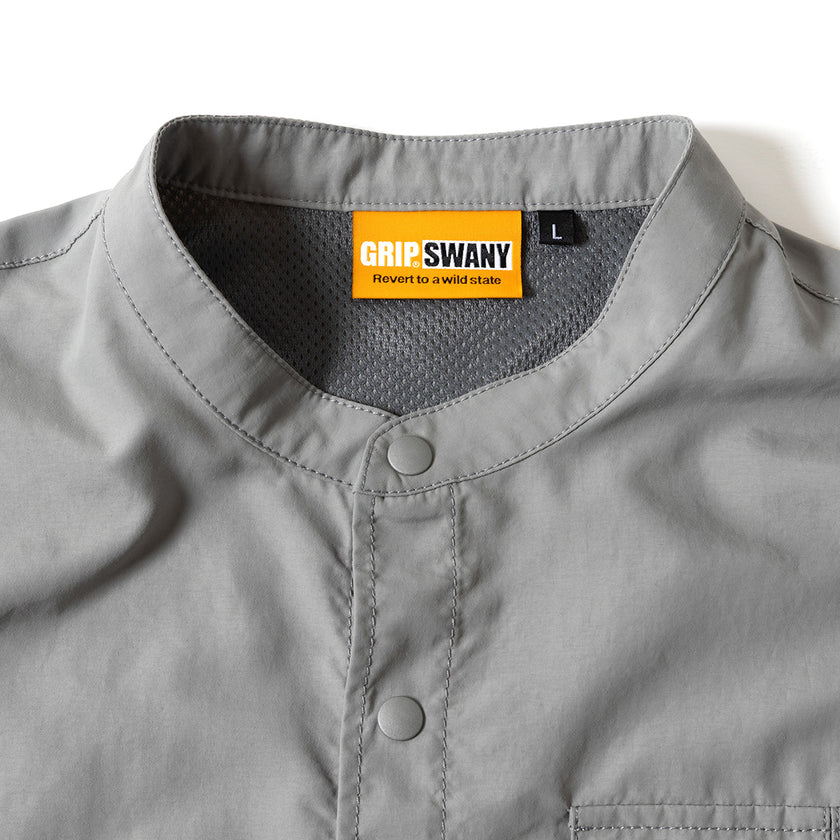 [GSW-34]W'S SUPPLEX STAND COLLAR SHIRT