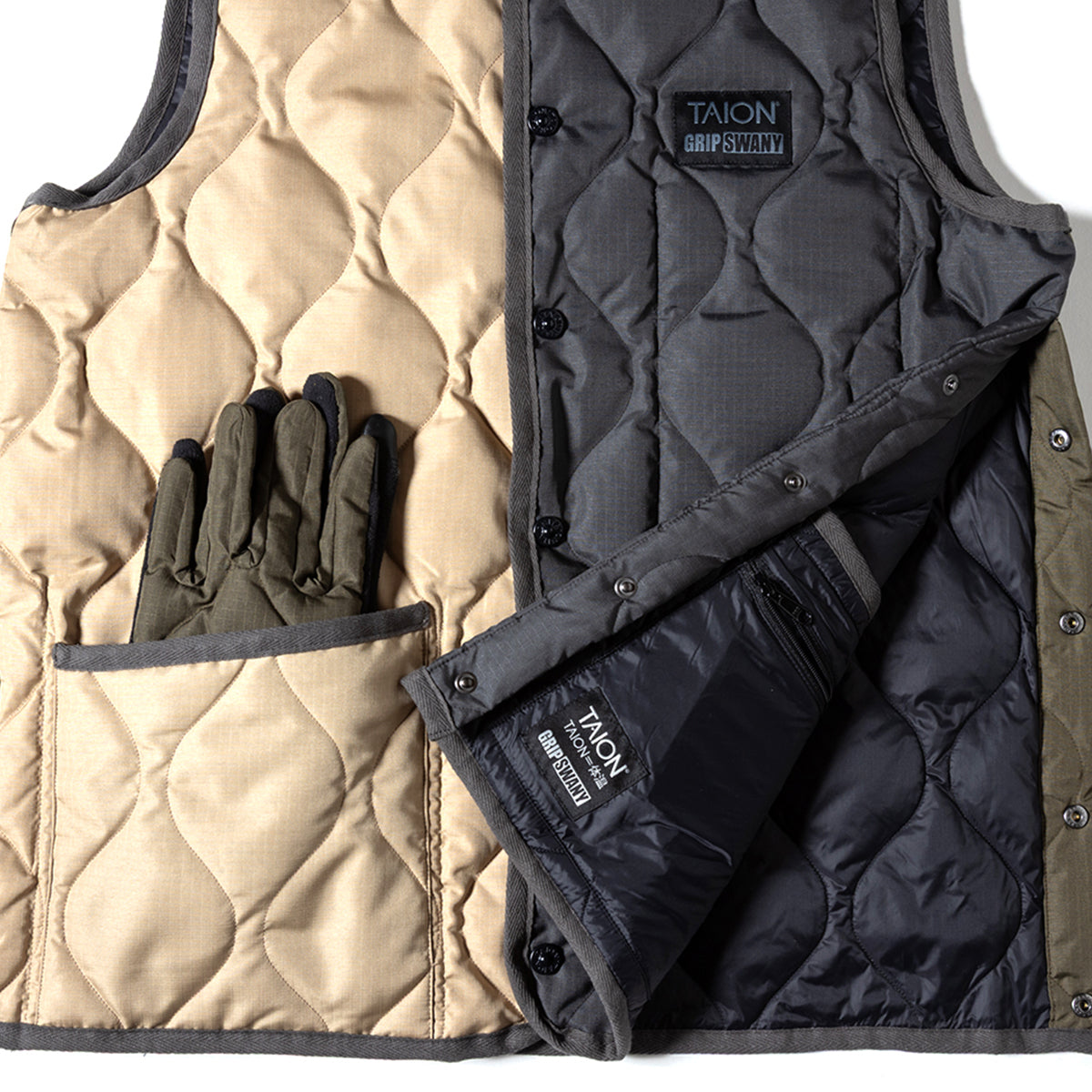 【TAION-GRIPSWANY-VT01】 TAION X GRIP SWANY DOWN VEST