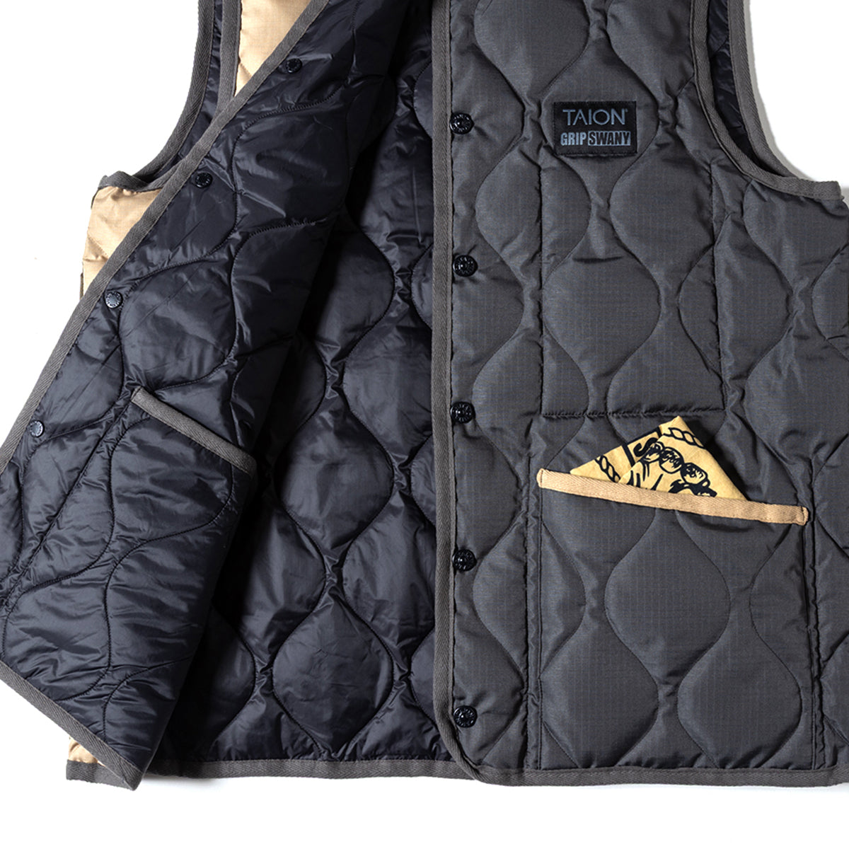 【TAION-GRIPSWANY-VT01】 TAION X GRIP SWANY DOWN VEST
