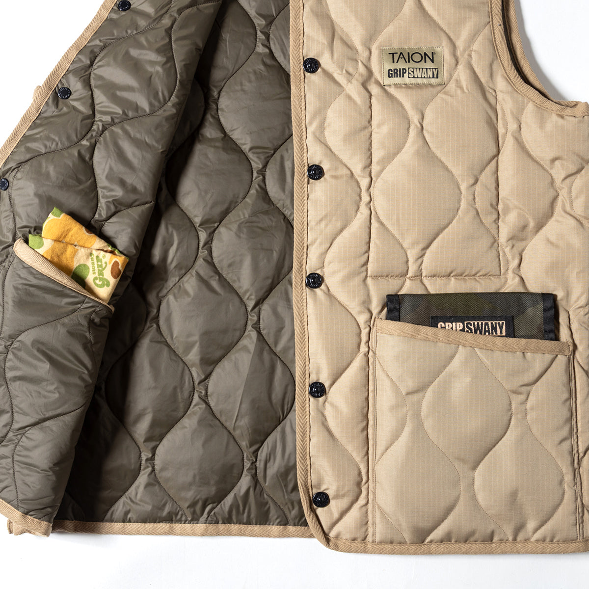 【TAION-GRIPSWANY-VT01】 TAION X GRIP SWANY DOWN VEST